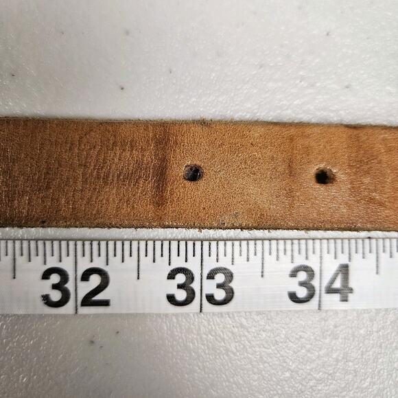 J.Crew Womens Tooled Leather Belt Stitched Accent Western Casual Boho Cowgirl M - Picture 12 of 15